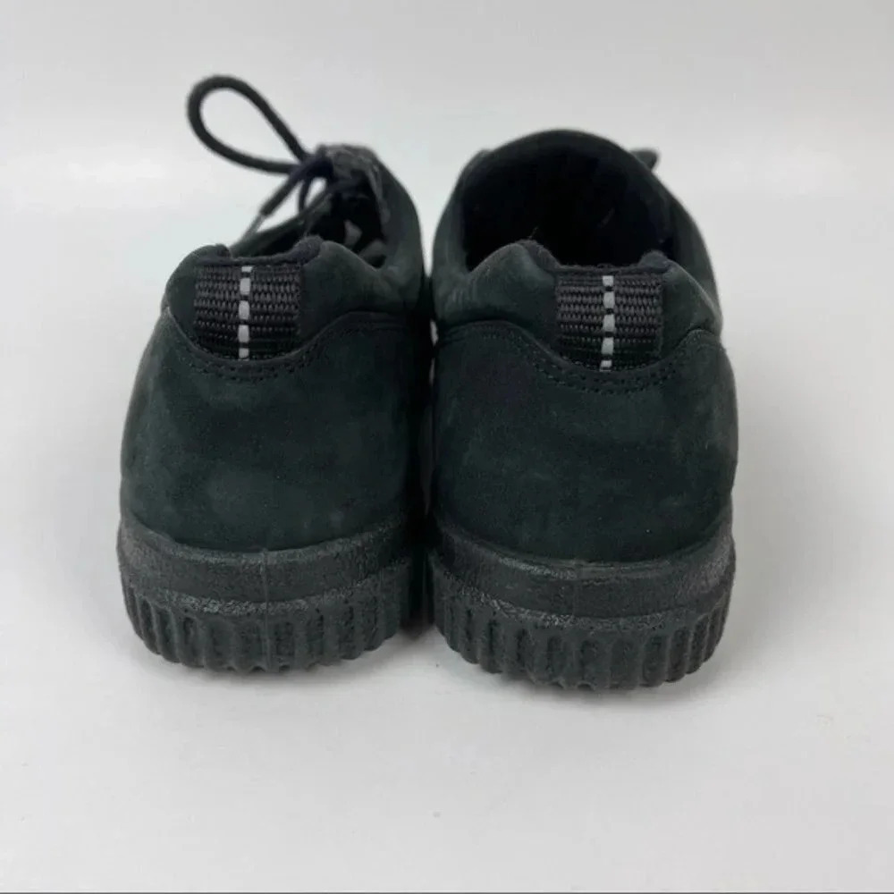 ECCO Soft Black Suede Lace Up Sneakers Sz 41 - Picture 4 of 7